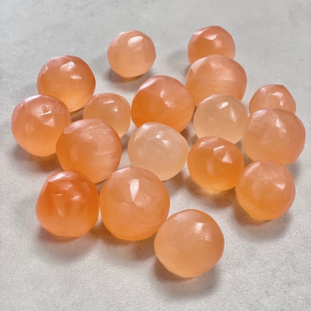 Selenite Orange tumbled stones