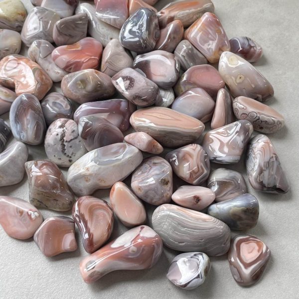 Pink Botswana Agate Tumbled Stone